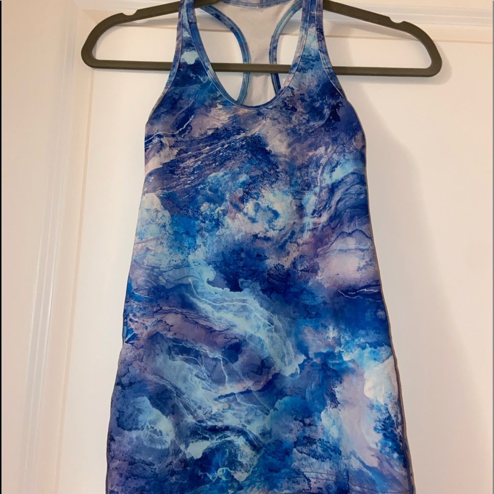 IVIVVA TANK TOP GEODE BLUE PURPLE PATTERN LULULEMON